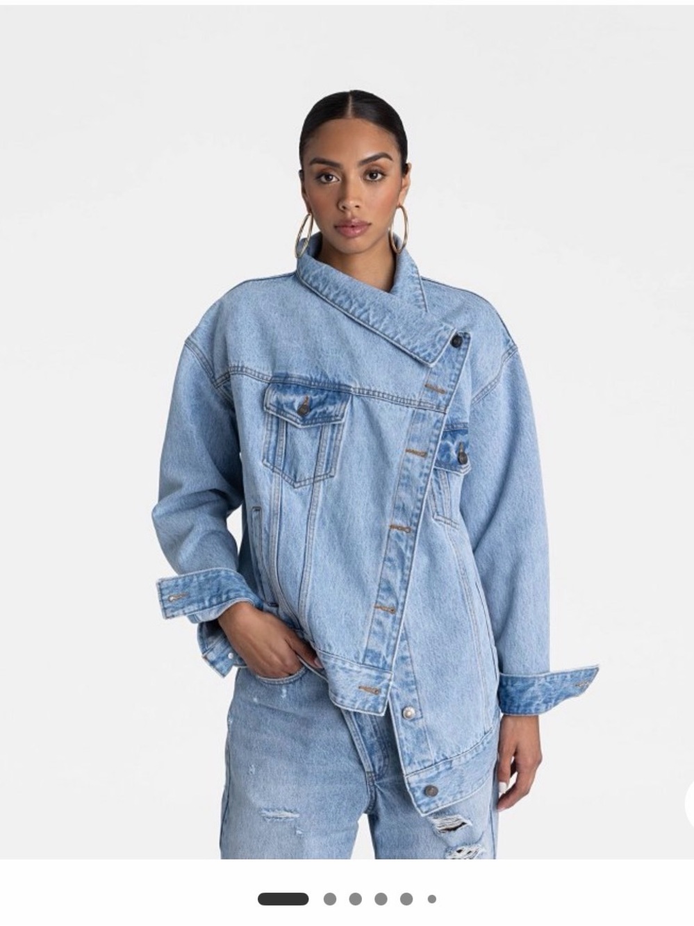 KBB By Kahlana Asymmetric Denim Jacket